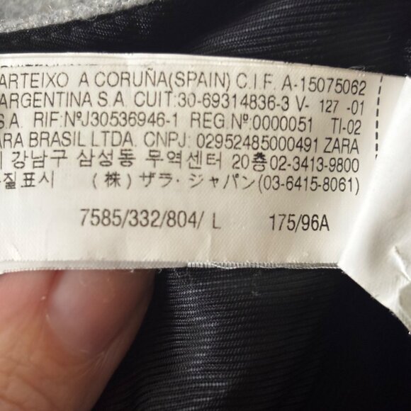 Zara Gray Wool Coat ASO Pippa Middleton L Full Zip Midi Stand Collar Grey Gray - Picture 11 of 11